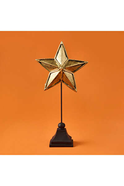 Evidea Deco Star Dekor - Siyah / Gold - 33 cm