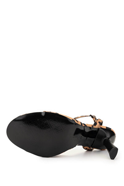 Tamer Tanca Kadın Vegan Leopar Topuklu Ayakkabı