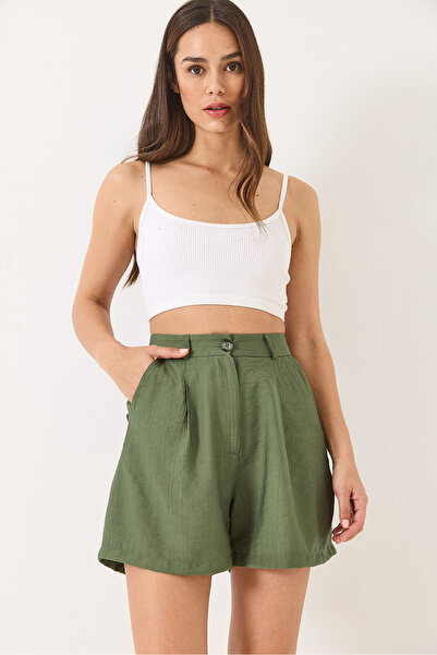 Bianco Lucci Dámské stažené šortky s detailem kapsy 30024 60283048