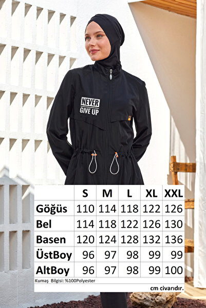 Adasea Tam Kapalı Tesettür Mayo Ever 1402 Siyah