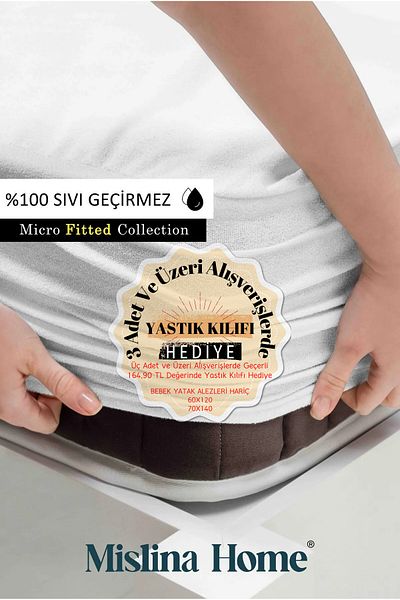 Mislina Home Saltea Micro Classic impermeabilă pentru copii și copii - Protector de saltea simplu/dublu, complet/cu margini