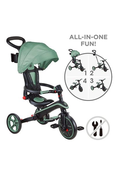 Globber Globber Explorer 4 in 1 foldable tricycle, pale green color