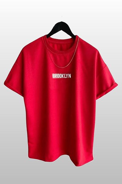 Know Μπλουζάκι Unisex Brooklyn Printed 2 Pack, αποξηραμένο ροζ-κόκκινο μπλουζάκι