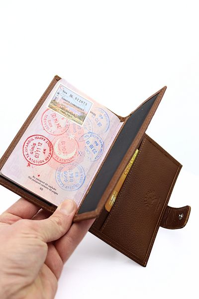 willpolo Genuine Leather Tan Color Passport Holder & Wallet Passport Cover Case Large Size Wallet