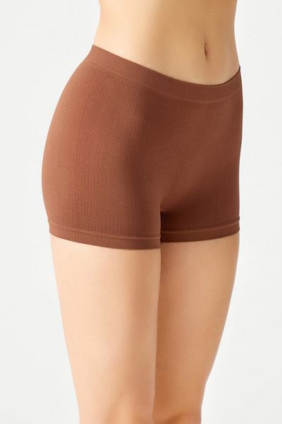 Los Ojos 3-teilige gerippte nahtlose Boxershorts 3xboyshort