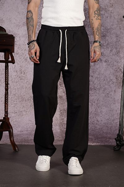 Butik TREND WE Ανδρικό παντελόνι από ύφασμα 2 νημάτων με ελαστική μέση και κορδόνι
