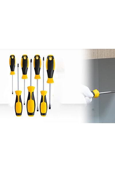 Generic Magnetic Screwdriver Set - 7 Pieces (Yellow)