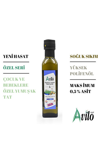 AVİLO Avilo 250 ML Kids Çocuk ve Bebekler için Soğuk Sıkım Natürel Sızma Zeytinyağı