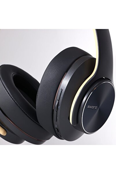 SWORD Bluetooth 5.3 Kulak Üstü Kulaklık, Hoparlör Modu, Ekstra Bass, 25 Saat Pil Ömrü, Koruma Kılıfı