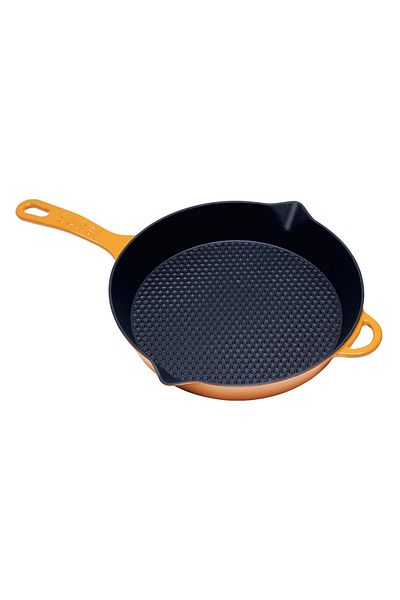 Sürel Round Glass Cover Pan Orange 28 cm