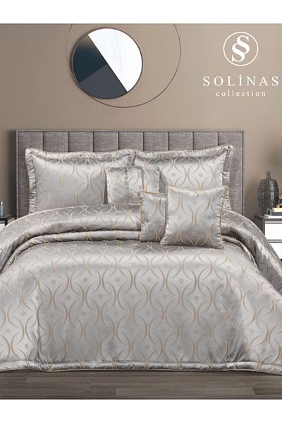 Solinas Collection Hera Mink Double Bedspread - Dowry Design
