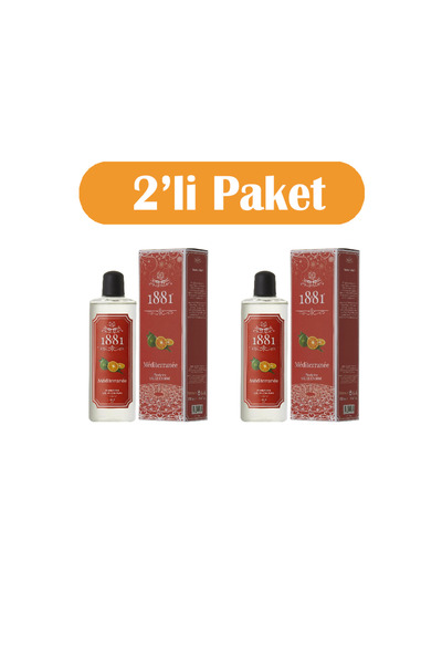 1881 Kolonya 250ml Cam Mediterranee & Mandarine 2'li Paket