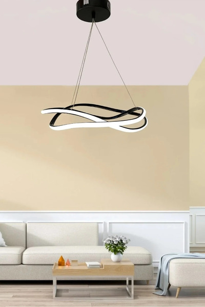 RSCOLLECTIONS Dalga Modern Sarkıt Led Avize - Salon - Oturma Odası - Mutfak A...