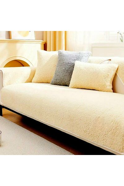 ZADA HOME Husa de canapea Teddy Top Plush pentru trei persoane Zona de relaxare 75X190 cm Dimensiuni (1 bucata)