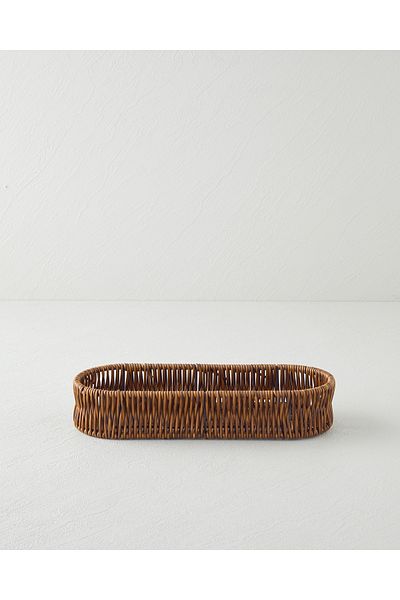 English Home Crustic Plastic Bread Basket 28X11X7 cm Brown