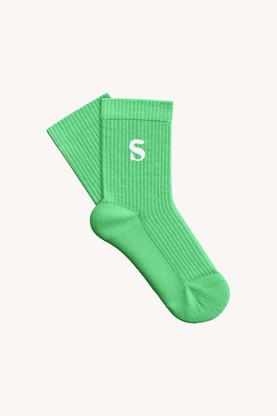 Socrates Green Logo Towel Socks