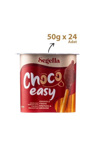 Segella Choco Easy Kakaolu Fındık Kreması & Grisini 50 Gr (24 Adet)
