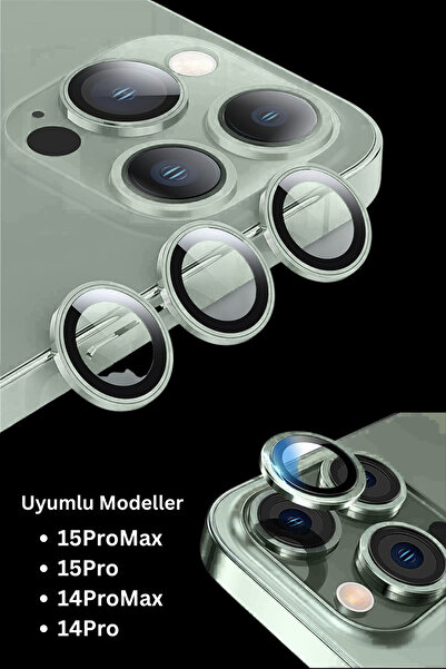 PSGT Iphone 14Pro/14ProMax/15Pro/15ProMax Uyumlu Alüminyum Alaşım 3d Kamera L...