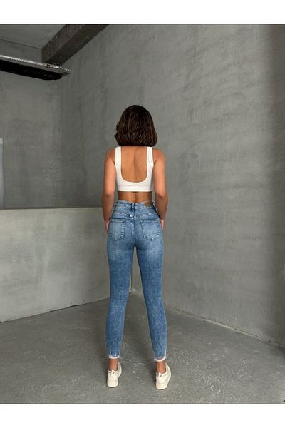 ADA MODA Stretchy skinny jeans with rips
