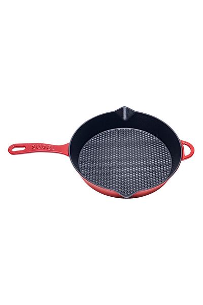 Sürel Round Glass Cover Pan Red 28 cm