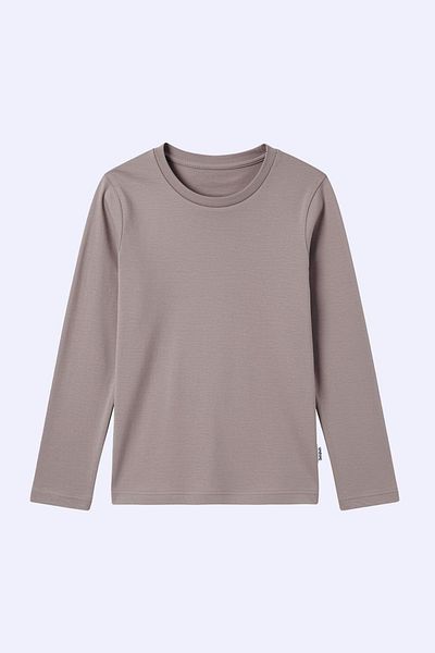 Perendi Unisex μακρυμάνικο μπλουζάκι βασικό βιζόν βαμβακερό για κορίτσια και αγόρια