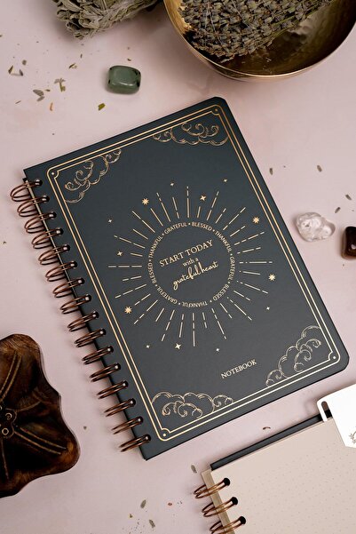 Matt Notebook Bullet Journal Edition A5 15x21 cm Spiralli Noktalı Tarihsiz Not Defteri Güneş Bulut