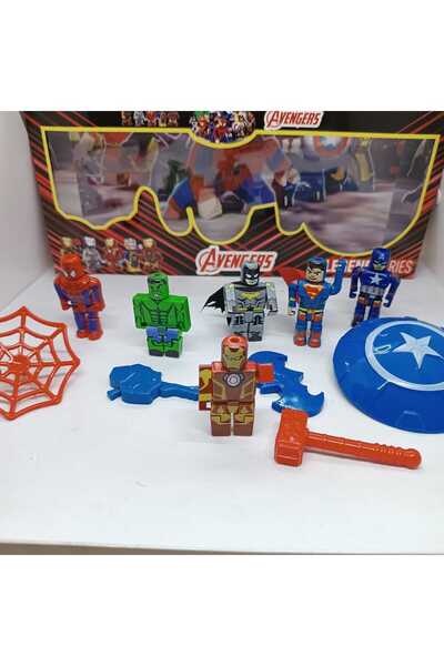 KIZILKAYA Roblox Figür Süper Kahraman Oyun Seti 11 Parça Spiderman,batman,hul...
