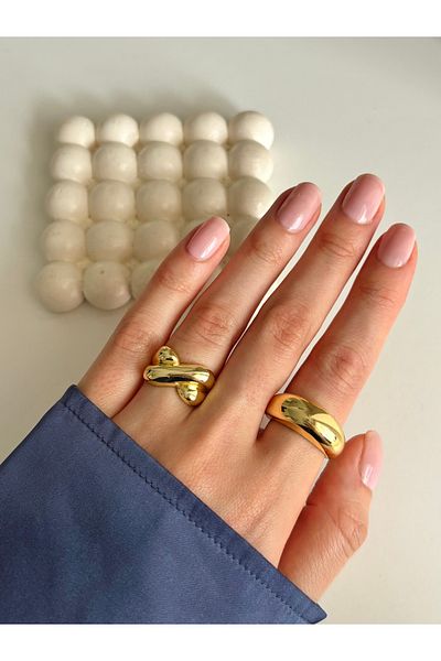 Ressia Double Curved Plain Ring