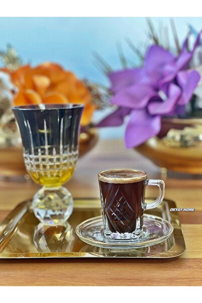 P&ORA PREMIUM KITCHEN PRODUCTS Carre Kesme Gerçek Yaldızlı (Parlak)  6 lı Tür...