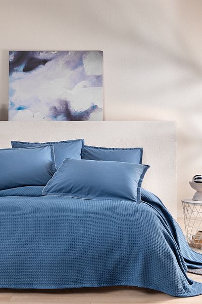 Yataş Set Liya din bumbac piqué unic - Indigo