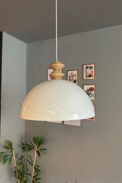 Bamyum Linate Beyaz Q Kafa Başlık Avize Tekli Sarkıt Salon Kuaför Dekoratif Aydınlatma