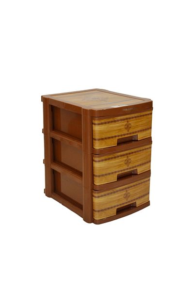 Generic 3-drawer plastic storage unit