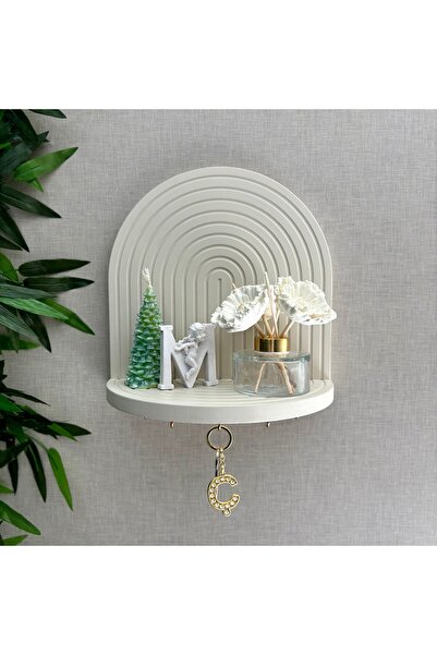 MERKARE Bohem Yuvarlak Raf Model, Dokulu Özel Tasarım Duvar Askılı Anahtarlık...