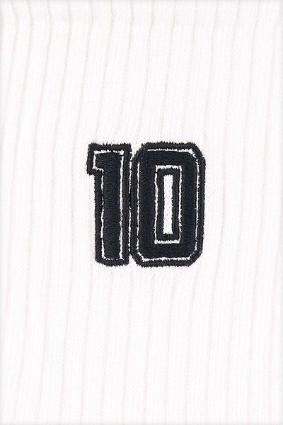 Socrates White Number 10 Towel Socks