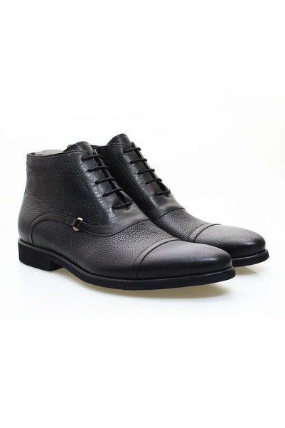 Butik SİYAH RENK BAĞCIKLI HAKİKİ DERİ ERKEK BOT