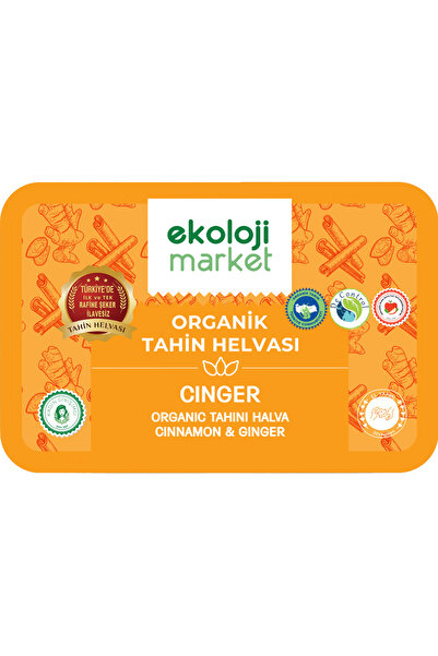 Ekoloji Market Organik Glutensiz Şekersiz Tahin Helvası Cinger 200 gr