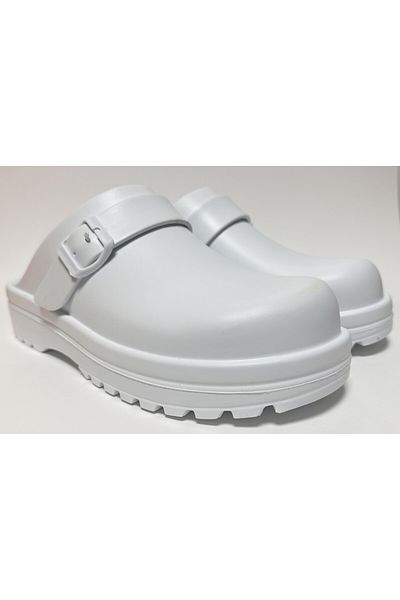 AkınalBella Unisex Platform Heel Closed Front Without Holes Yurt, School, Hospital, Office, Kitchen, Hairdresser, Work, Home Street Slippers