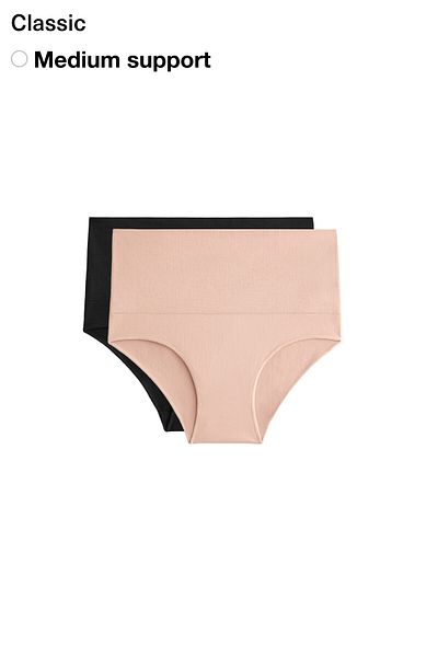 Oysho 2Pcs Seamless Soft Touch Medium Support Classic Panties
