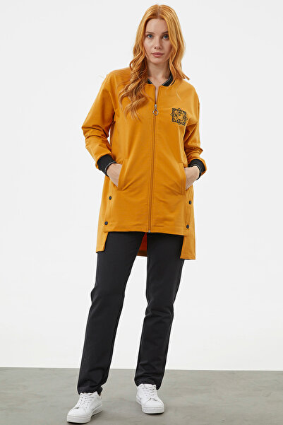 Sementa Zippered Tunic Tracksuit Set - Mustard