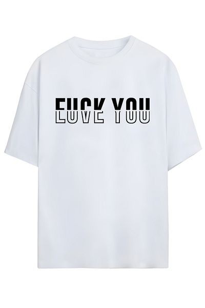 SVART WEAR Tricou unisex din bumbac cu design îndrăzneț și ironic Love You