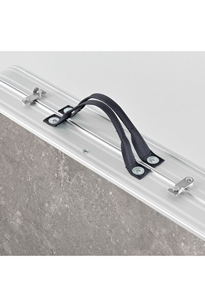 HAEGS Portatif Kamp Masası, 3 Yükseklik Ayarlı, Katlanır Alüminyum Piknik Masası- 120x60 Hareli Ceviz