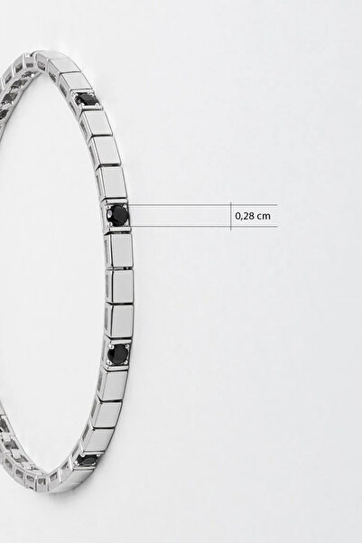 So CHIC... Siyah Taşlı Gümüş Erkek Bileklik