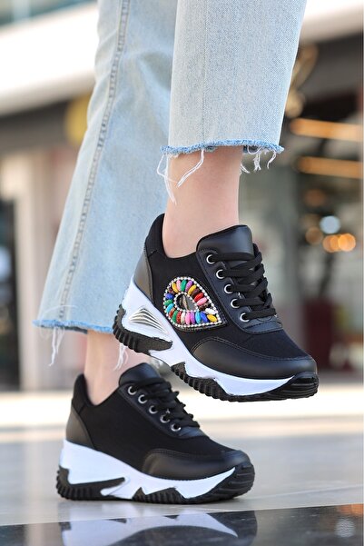 Mamito Ayakkabı Dnr 613 Stone Detailed Lace-Up Sports Shoes