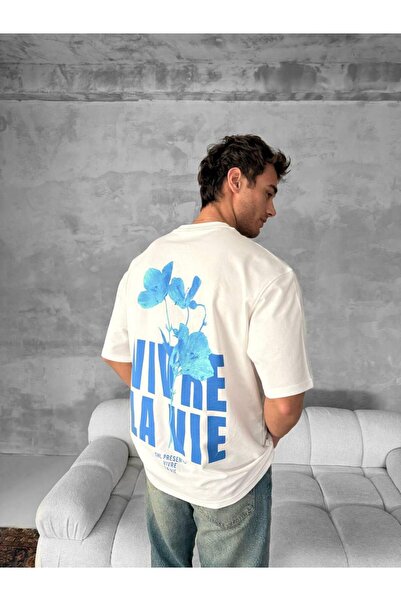 KUN SPORTSWEAR Unisex Oversize La Vie Back Printed T-Shirt
