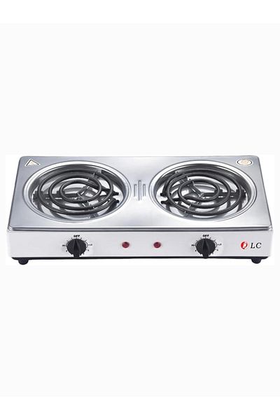 DLC -34100 Electric Coil Stove – 2 Burners – Smokeless – 2000W