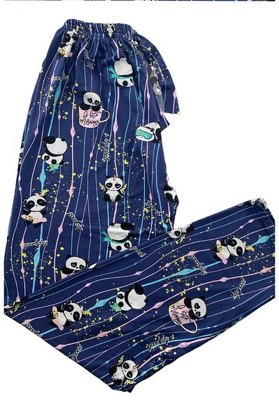 DoDe Flora Γυναικείες πιτζάμες με σχέδιο Panda Good Day Written Bottom Milan -3010