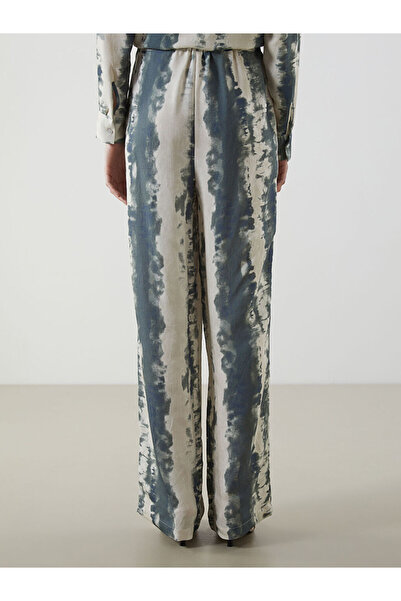 LC Waikiki Women's Batik Patterned Trousers with Elastic Waist