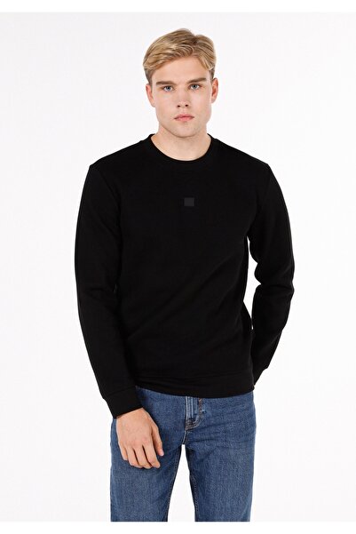 Colin's Hanorac negru pentru bărbați, cu croiala normală