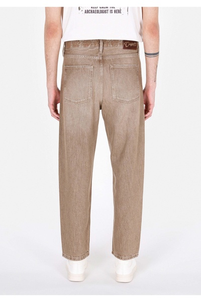 Colin's 093 Borıs Baggy Fit Orta Bel Bol Paça Erkek Kahverengi Jean Pantolon