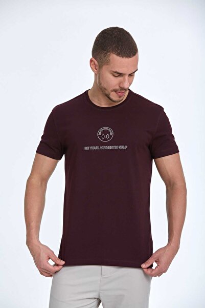 Voltaj Бордовий T-shirt - Чоловічий з принтом